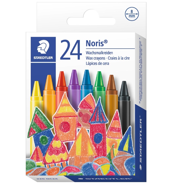 Noris Club vaxkritor 24-set (3 år+) i gruppen Pennor / Konstnärspennor / Akvarellpennor hos Pen Store (111081)