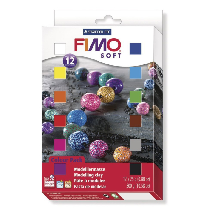 FIMO Soft 12-set i gruppen Skapande & Hobby / Skapa / Modellera / Ugnshärdande lera hos Pen Store (111136)