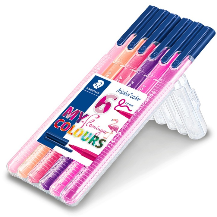 Triplus Color Flamingo 6-pack i gruppen Pennor / Skriva / Fineliners hos Pen Store (111236)
