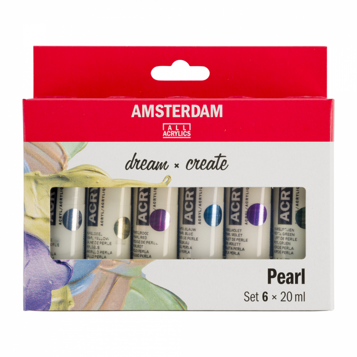 Läs mer om Amsterdam Akrylfärg Pearl Set 6 x 20 ml