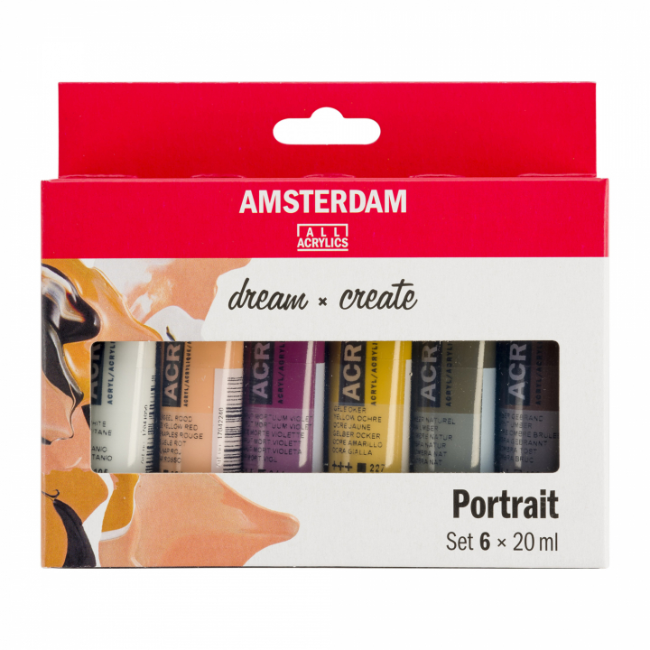 Läs mer om Amsterdam Akrylfärg Portrait Set 6 x 20 ml