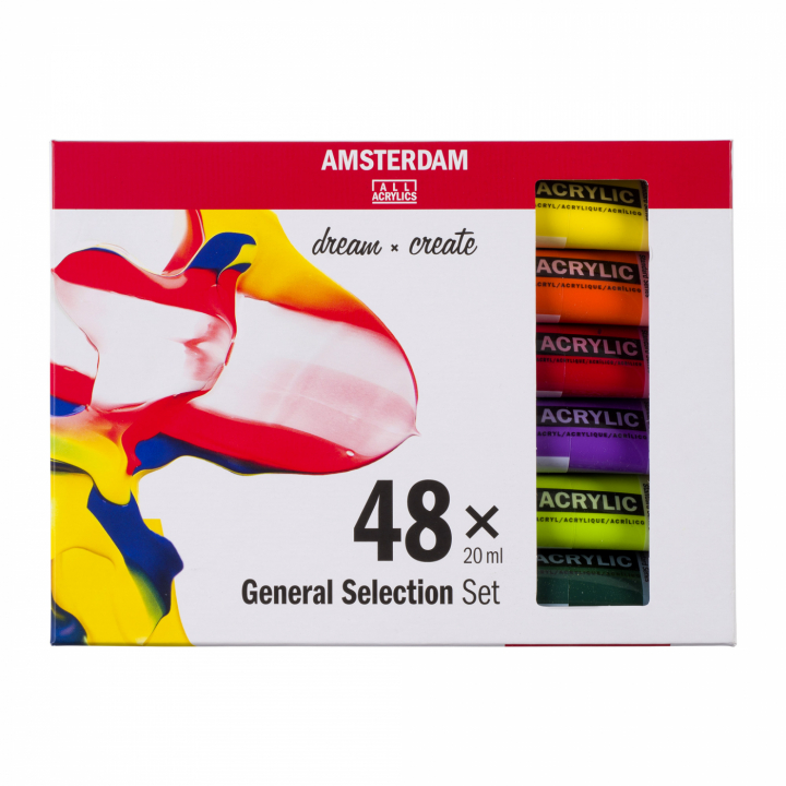 Läs mer om Amsterdam Akrylfärg Standard Set 48 x 20 ml