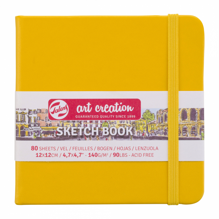 Läs mer om Art Creation Sketchbook Golden Yellow 12 x 12 cm