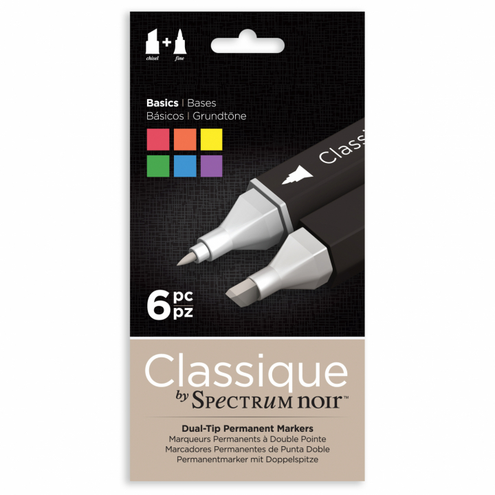 Classic Marker 6-set Basics i gruppen Pennor / Konstnärspennor / Illustrationsmarkers hos Pen Store (111811)