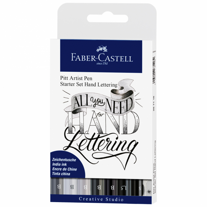 Läs mer om Faber-Castell PITT Artist Starter Set Hand Lettering 8-pack