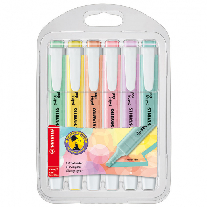 Swing Cool Pastel 6-pack i gruppen Pennor / Märkning och kontor / Överstrykning hos Pen Store (112495)