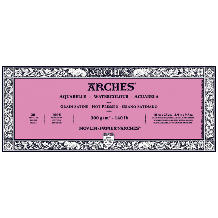 Akvarellblock HP hellimmat 300g 10x25 cm i gruppen Papper & Block / Konstnärsblock / Akvarellblock hos Pen Store (112537)