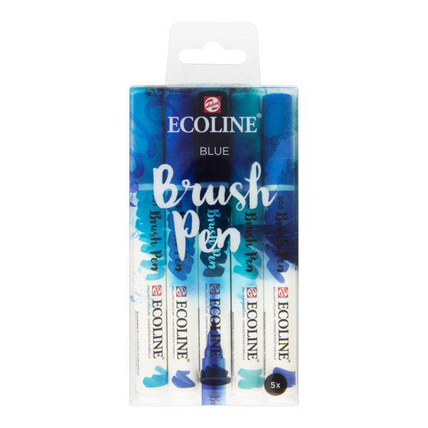Läs mer om Ecoline Brush Pen Blue 5-pack