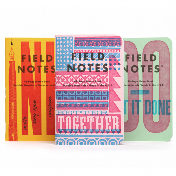 Läs mer om Field Notes United States of Letterpress B 3-Pack