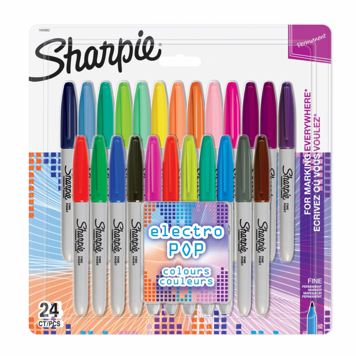 Läs mer om Sharpie Electro Pop Fine Marker 24-pack