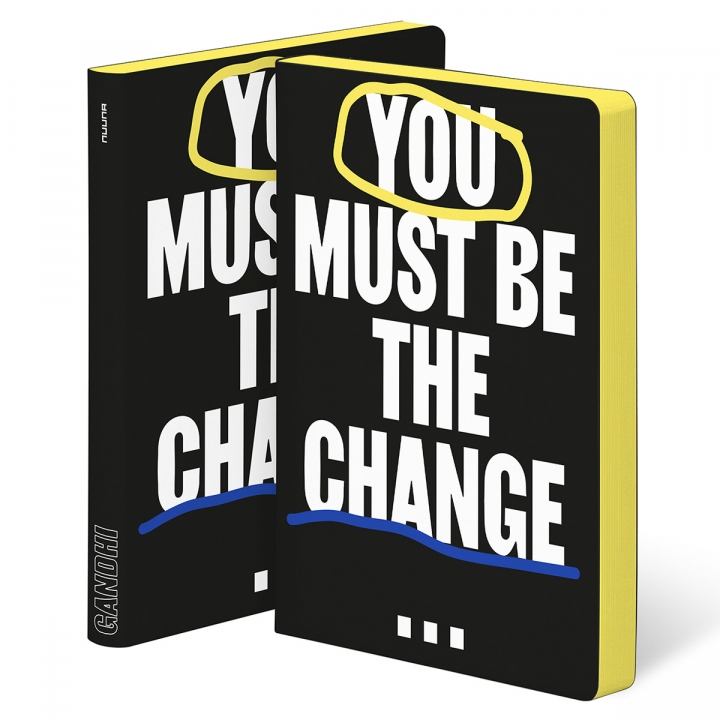 Läs mer om Nuuna Notebook Graphic L - You Must Be The Change