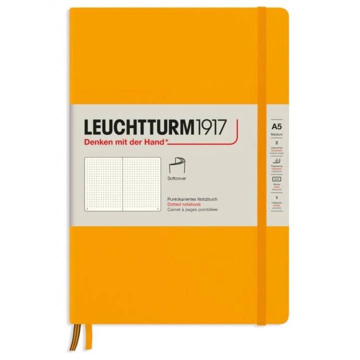Läs mer om Leuchtturm1917 Notebook A5 Soft Cover Rising Sun Ruled