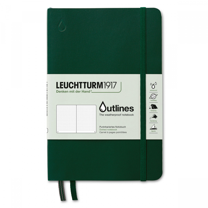 Läs mer om Leuchtturm1917 Outline Notebook B6 Walden Green Dotted