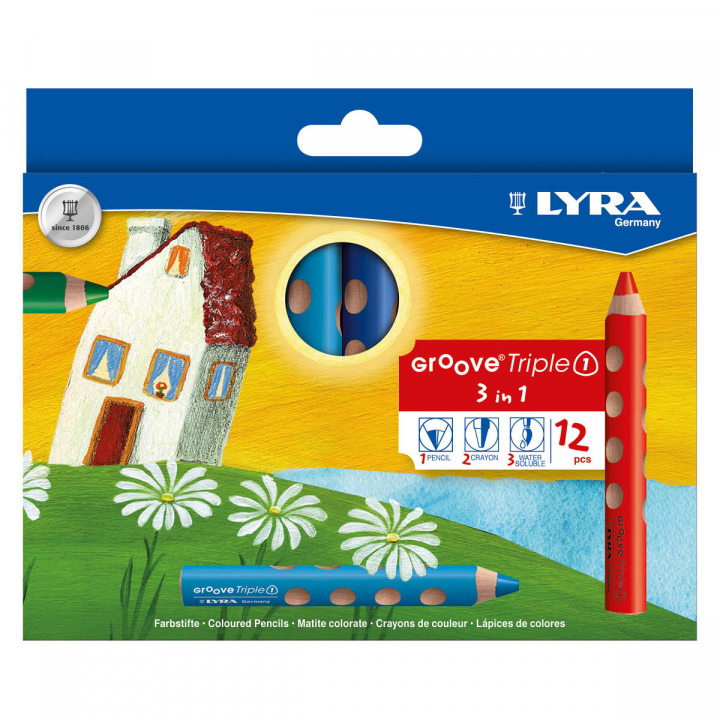 Läs mer om Lyra Groove TripleOne Färgpenna 12-pack