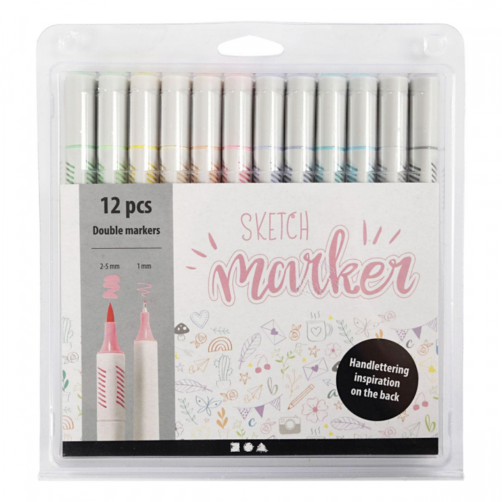 Läs mer om Colortime Sketch Marker Pastell 12-set