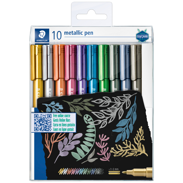 Metallic pen 10-pack i gruppen Pennor / Konstnärspennor / Tuschpennor hos Pen Store (126591)