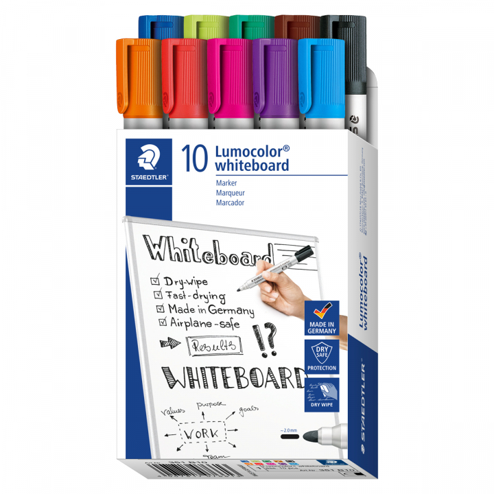Läs mer om Staedtler Lumocolor Whiteboard marker 10-pack 2 mm