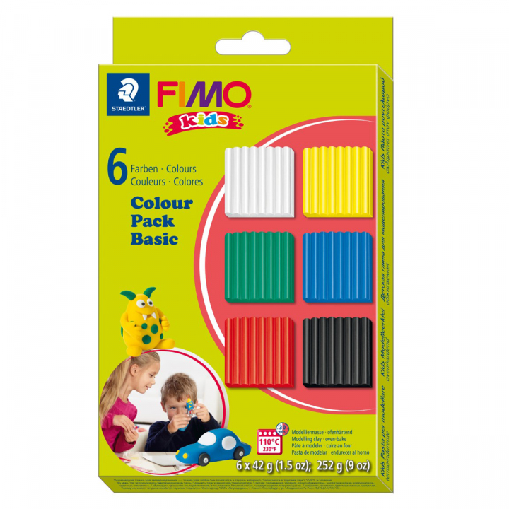 Läs mer om Staedtler FIMO Kids Modellera 6-pack Basic colours