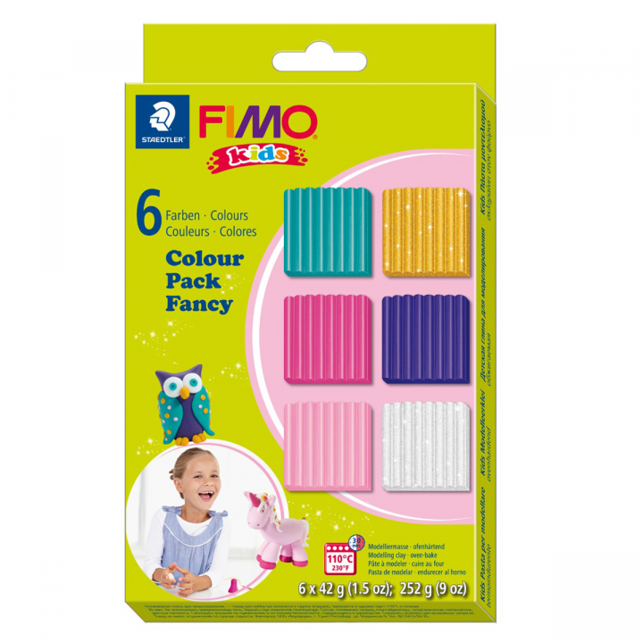 FIMO Kids Modellera 6-pack Light colours i gruppen Kids / Måla och skapa / Skapa med lera hos Pen Store (126645)