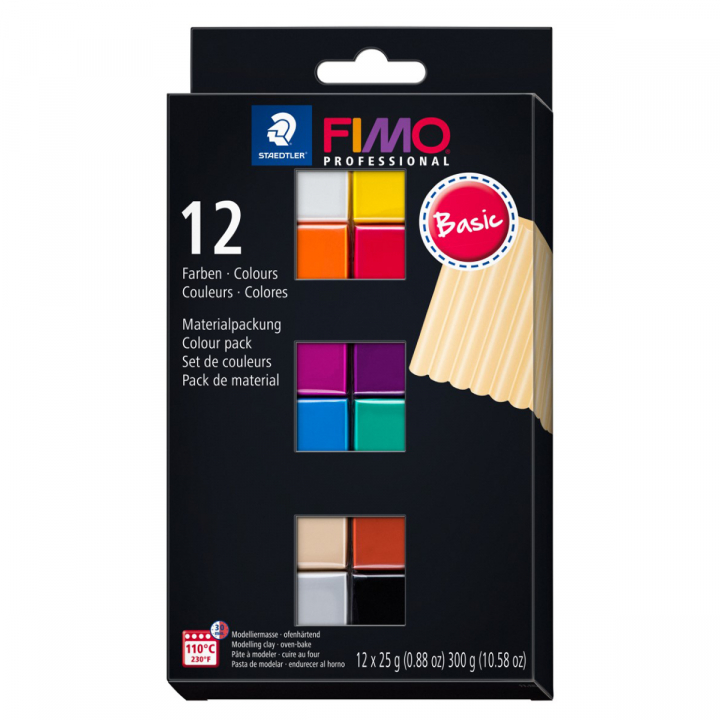Läs mer om Staedtler FIMO Professional Modellera Basic colours 12-pack
