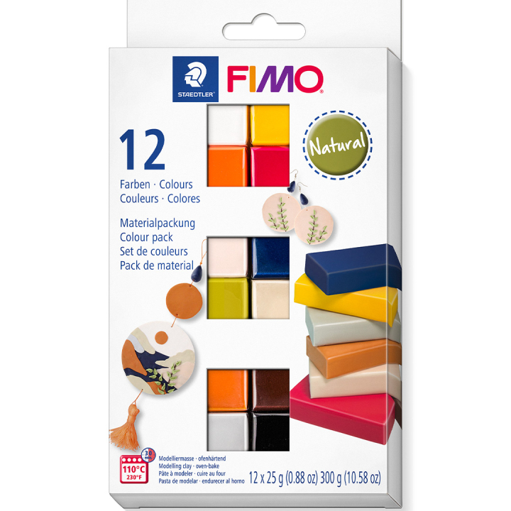 FIMO Soft Modellera 12 x 25 g Natural colours i gruppen Skapande & Hobby / Skapa / Modellera hos Pen Store (126652)