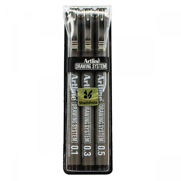 Fineliner Drawing System Black 3-pack i gruppen Pennor / Skriva / Fineliners hos Pen Store (126754)