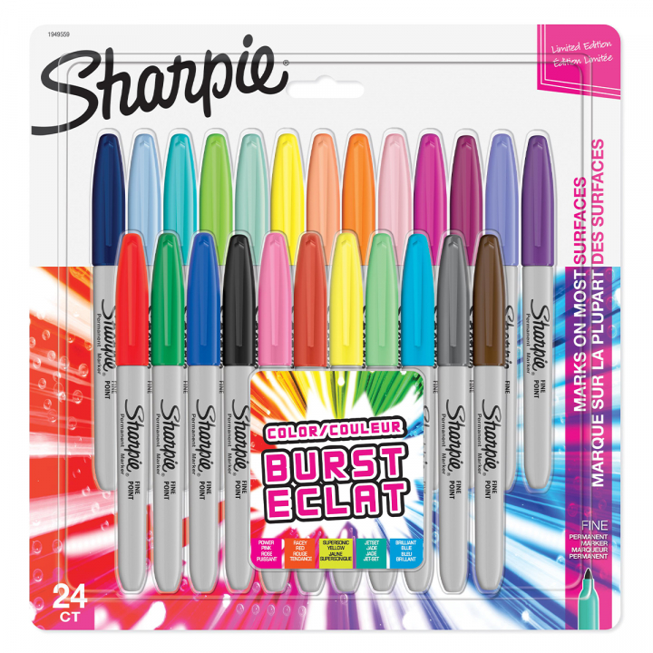 Läs mer om Sharpie Colour Burst Fine Marker 24-pack