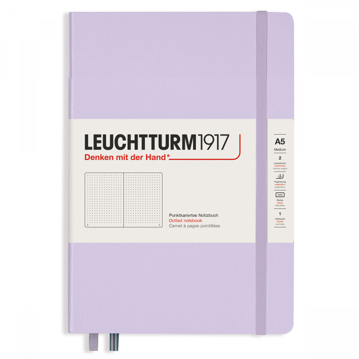 Läs mer om Leuchtturm1917 Notebook A5 Soft Cover Lilac Olinjerad