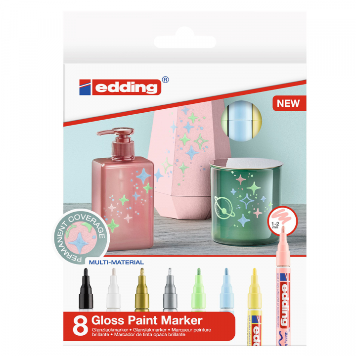 Gloss Paint Marker Fine 8-set Pastel i gruppen Pennor / Märkning och kontor / Märkpennor hos Pen Store (127398)