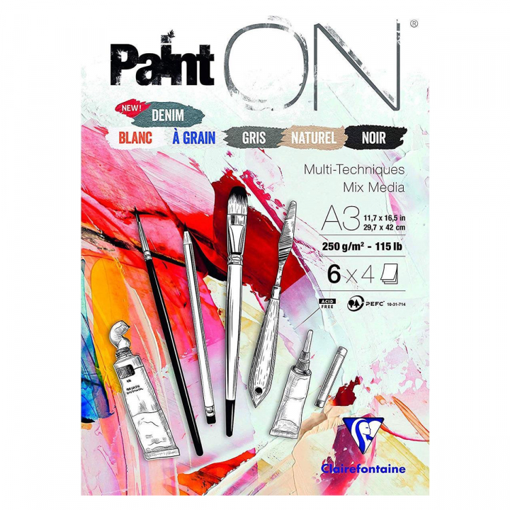Paint'ON Konstnärsblock Assorted A3 i gruppen Papper & Block / Konstnärsblock / Akrylblock hos Pen Store (127414)