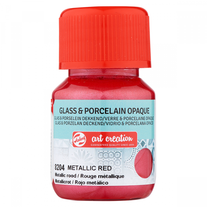 Läs mer om Art Creation Glas & Porslinsfärg Ogenomskinlig 30 ml Metallic Red