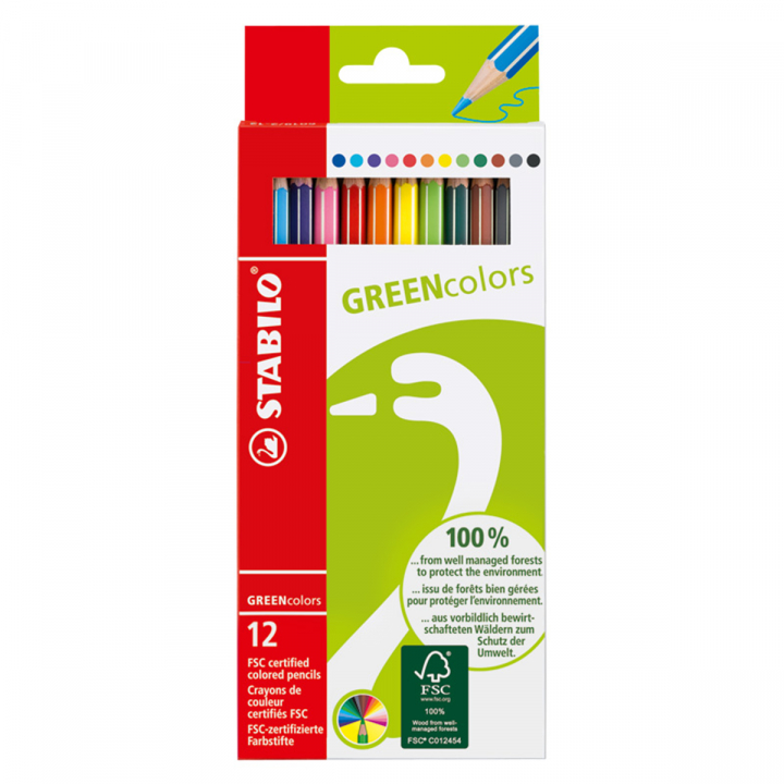 Läs mer om Stabilo GreenColors Färgpennor 12-pack