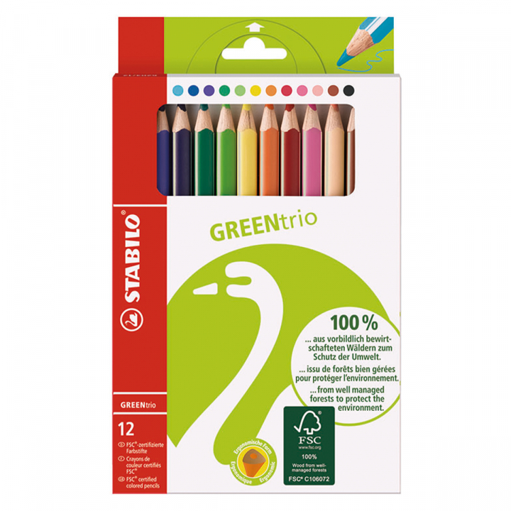 GreenColors Jumbo Färgpennor 12-pack i gruppen Kids / Barnpennor / Färgpennor för barn hos Pen Store (127803)