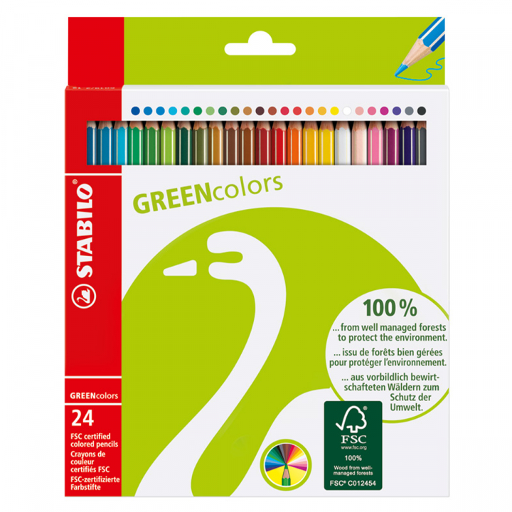 Läs mer om Stabilo GreenColors Färgpennor 24-pack