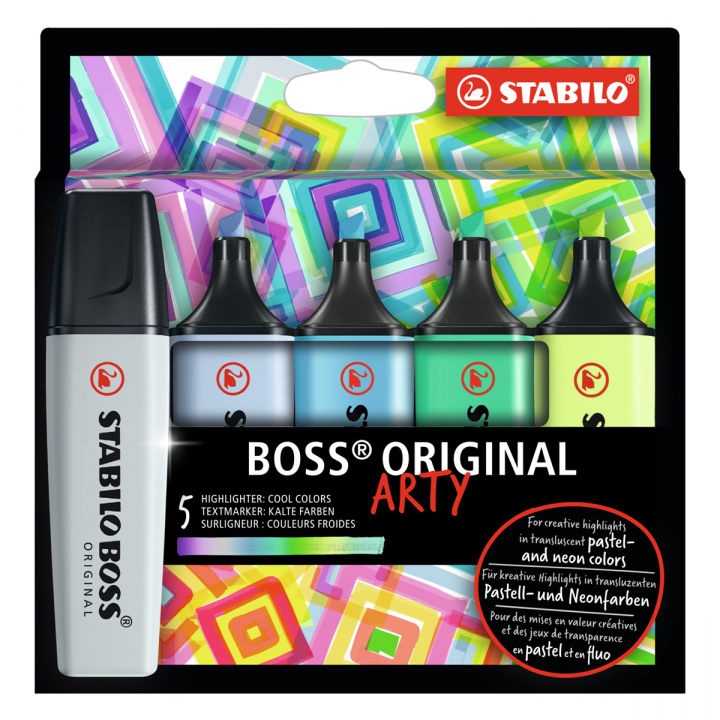 Läs mer om Stabilo Boss Arty Kalla färger 5-pack