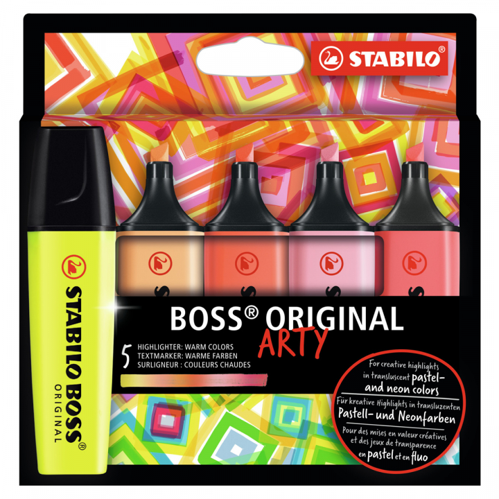 Läs mer om Stabilo Boss Arty Varma färger 5-pack