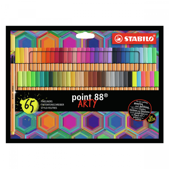 Point 88 Fineliner Arty 65-pack i gruppen Pennor / Skriva / Fineliners hos Pen Store (127816)