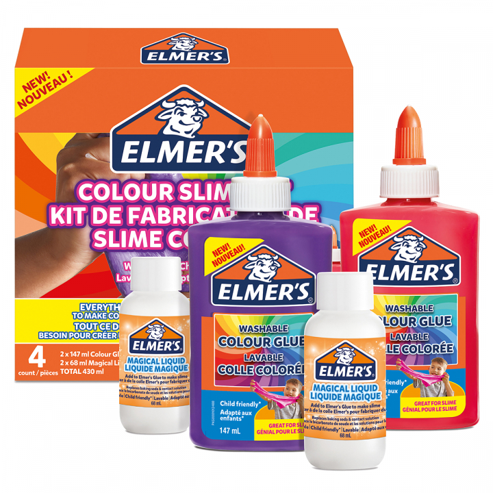 Läs mer om Elmers Colour Slime Kit 4 delar