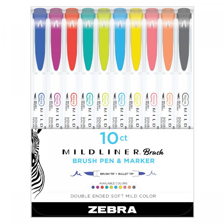 Läs mer om Zebra Mildliner Brush Nr1 10-pack