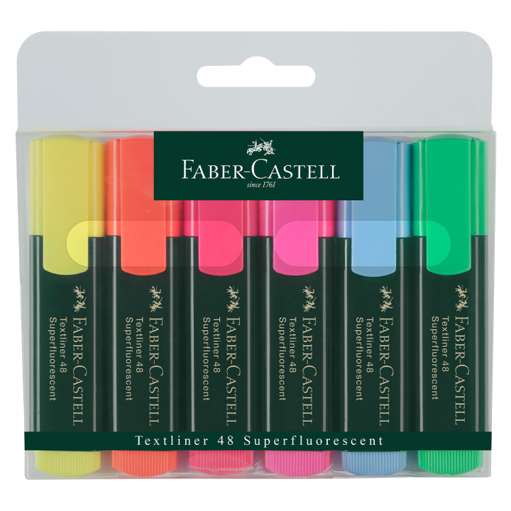 Läs mer om Faber-Castell Textliner 48 Överstrykningspennor 6-pack