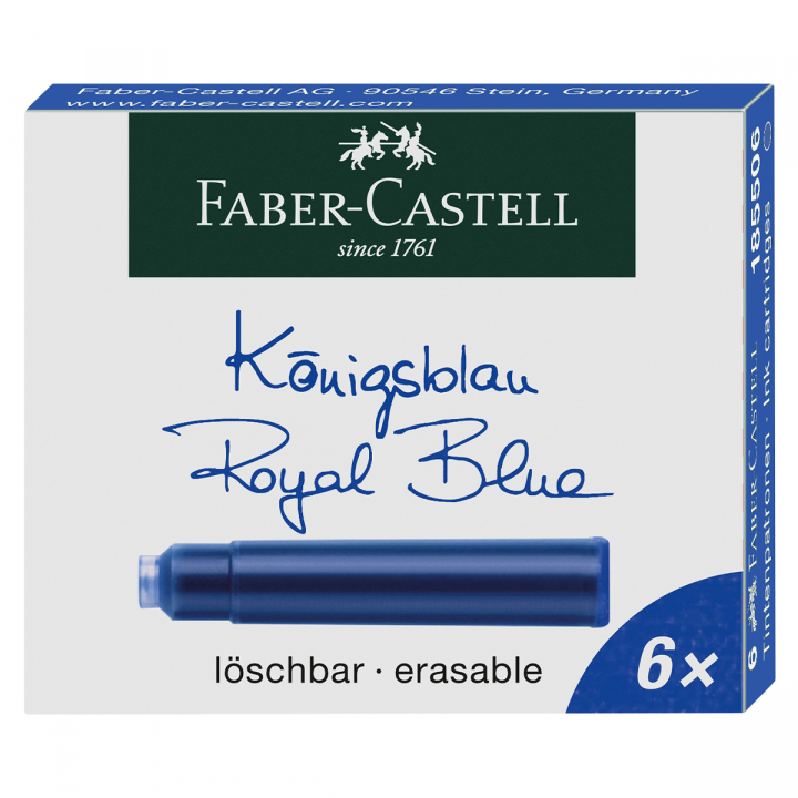Läs mer om Faber-Castell Patron/Refill 6-pack Blå