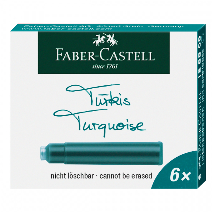 Läs mer om Faber-Castell Patron/Refill 6-pack Turkos
