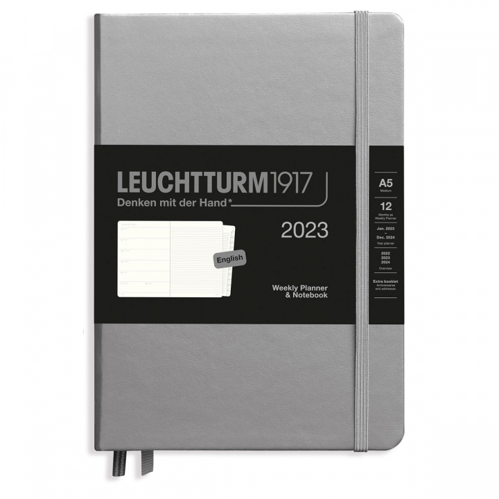 Leuchtturm1917 Kalender 2023 Weekly Notebook Hardcover A5 Silver