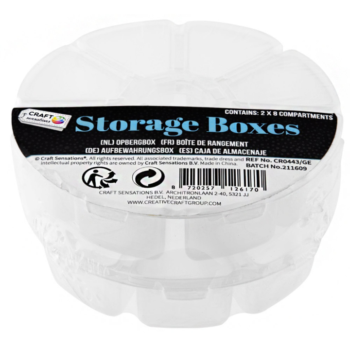 Förvaringslåda med fack 2-pack i gruppen Skapande & Hobby / Organisera / Förvaringslådor hos Pen Store (128577)
