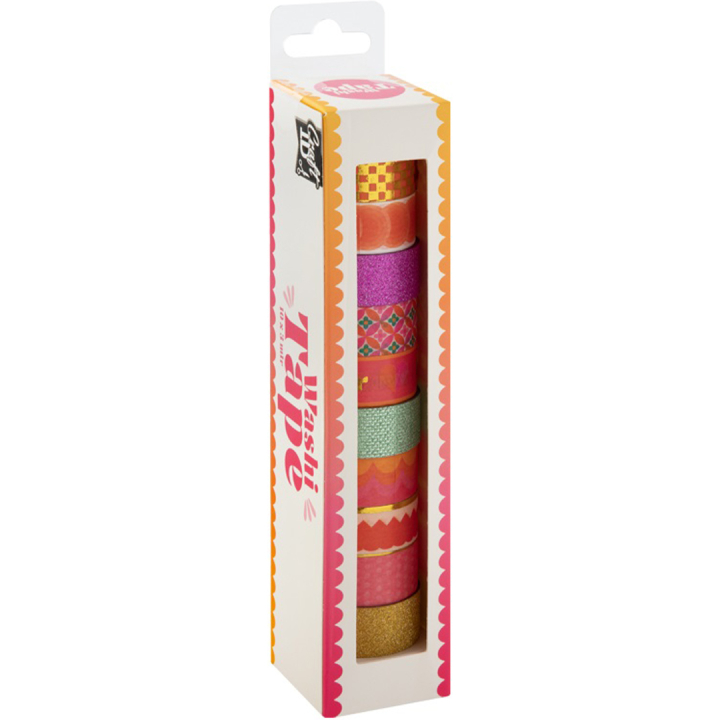Washi-tejp 10-pack Foil & Glitter #1 i gruppen Skapande & Hobby / Hobbytillbehör / Washi-tejp hos Pen Store (128584)
