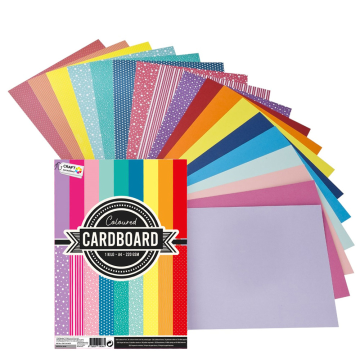 Färgad kartong A4 1kg i gruppen Kids / Barnpyssel och kreativitet / Pysselpapper och ritblock / Färgat papper för barn hos Pen Store (128588)