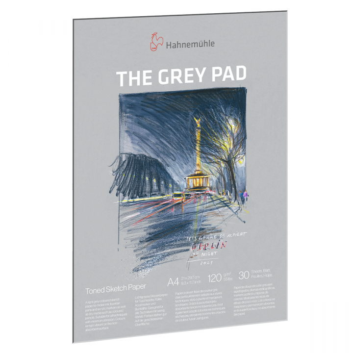 Läs mer om Hahnemühle The Grey Pad Skissblock A4 120g