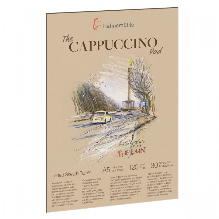 The Cappuccino Pad Skissblock A5 120g i gruppen Papper & Block / Konstnärsblock / Färgat papper hos Pen Store (128672)