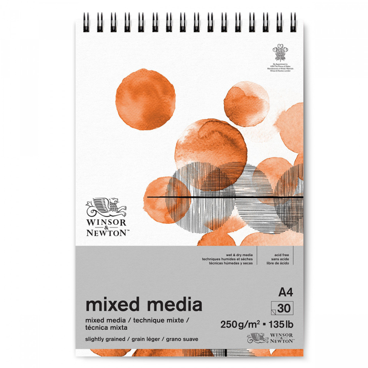 Winsor &amp; Newton Mixed Media Spiralblock A4 250g