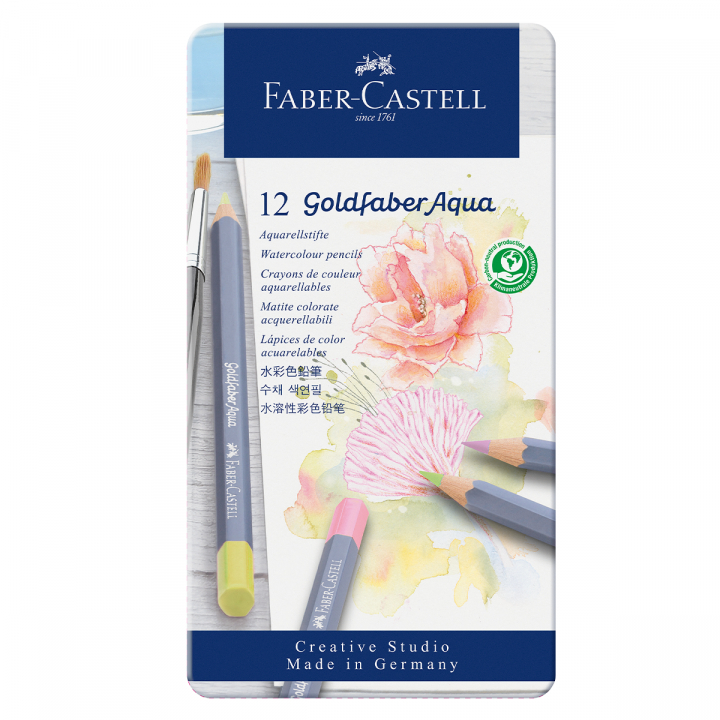 Faber-Castell Goldfaber Aqua Akvarellpennor 12-set Pastell